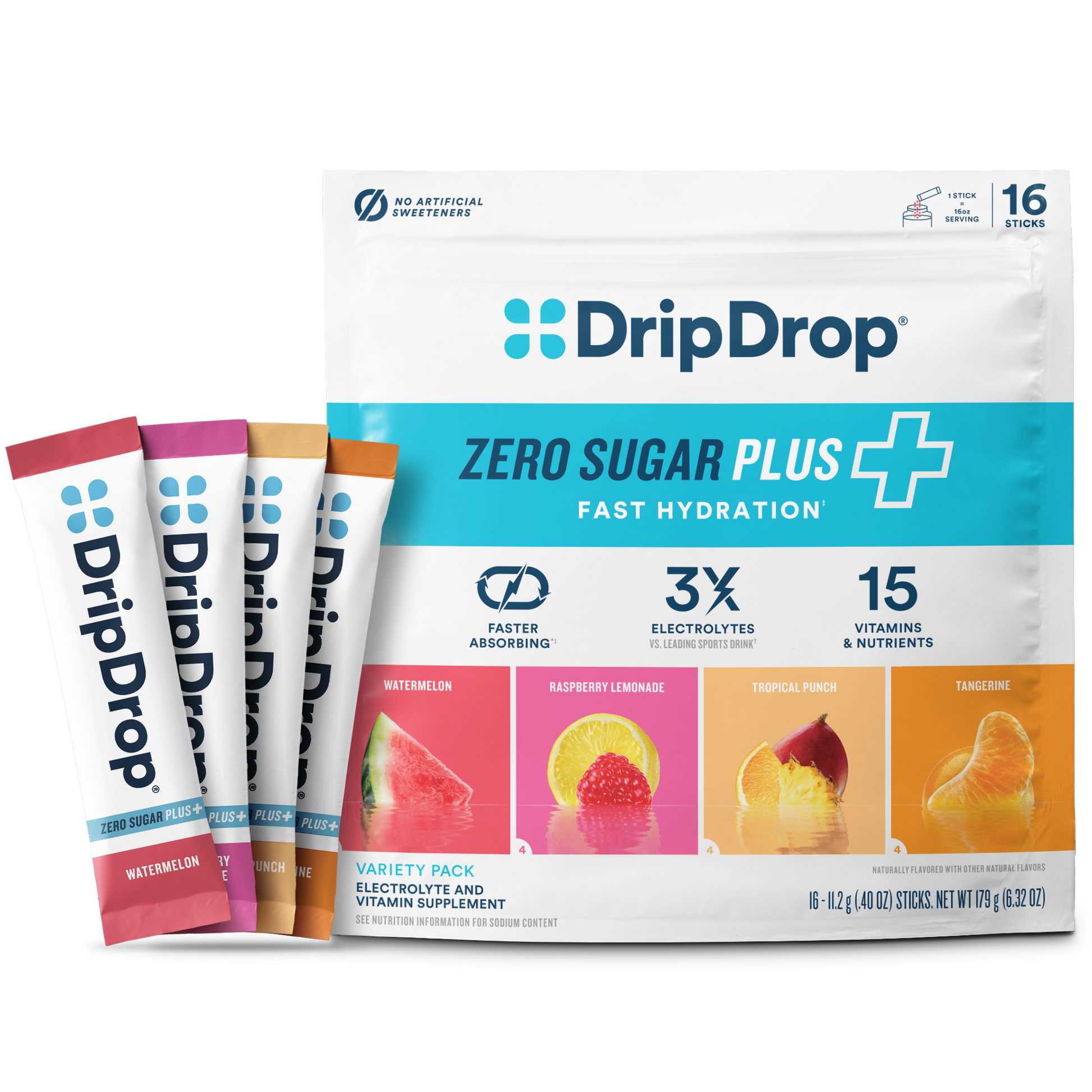 dripdrop-zero-sugar-plus-watermelon-tangerine-tropical-punch-raspberry-lemonade-16-oz-sticks-16-count-u3 Pouch_16ct_Front16ozSticks_VSPlus_Variety_A.png