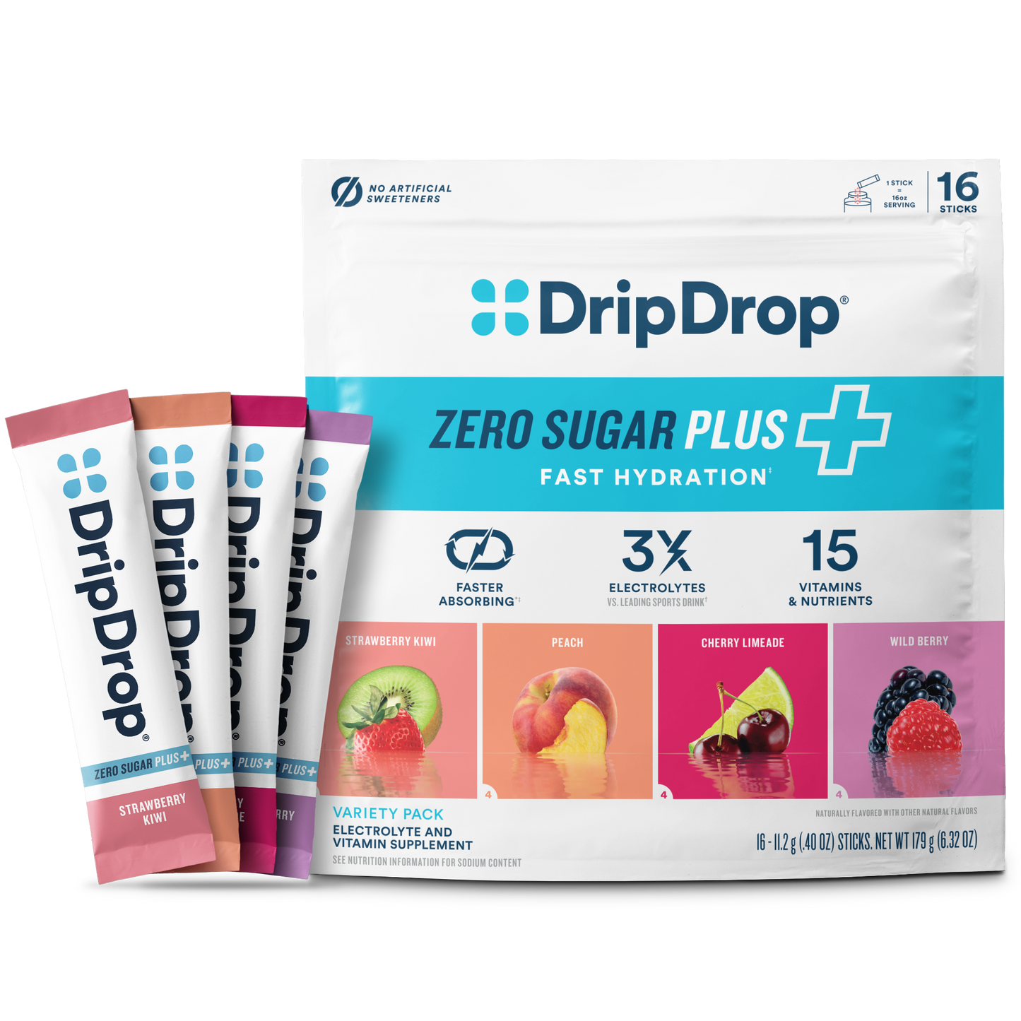 dripdrop-zero-sugar-plus-strawberry-kiwi-peach-cherry-limeade-wild-berry-16-oz-sticks-16-count-s0 Pouch_16ct_Front16ozSticks_VSPlus_Variety_B.png