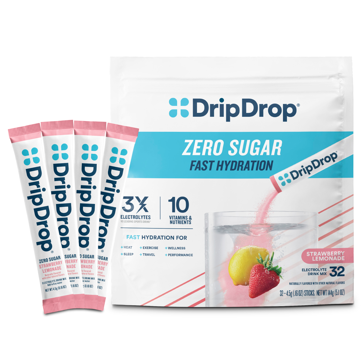 dripdrop-zero-sugar-strawberry-lemonade-electrolyte-powder-8-oz-sticks-32-count-f5 Zero_Strawberry_Lemonade_-_32ct_-_Transparent.png